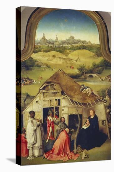 The Adoration of the Magi. (Center Panel of the Epiphany Altarpiece), about 1510-Hieronymus Bosch-Stretched Canvas
