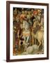 The Adoration of the Magi, Detail of Riders, Horses and Dog, 1423-Gentile Da Fabriano-Framed Giclee Print