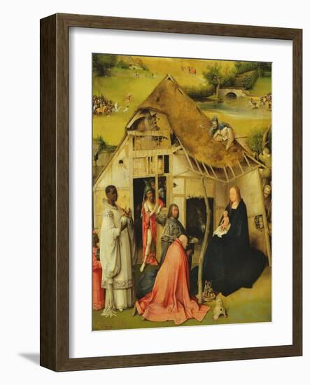 The Adoration of the Magi, Detail of the Central Panel, 1510-Hieronymus Bosch-Framed Giclee Print