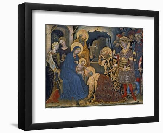 The Adoration of the Magi, Detail of Virgin and Child with Three Kings, 1423-Gentile Da Fabriano-Framed Giclee Print