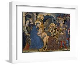 The Adoration of the Magi, Detail of Virgin and Child with Three Kings, 1423-Gentile Da Fabriano-Framed Giclee Print