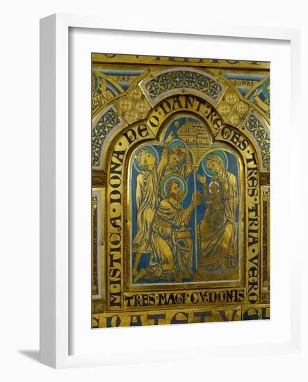 The Adoration of the Magi, Enamel, Verdun Altar, Begun 1181-Nicholas of Verdun-Framed Giclee Print