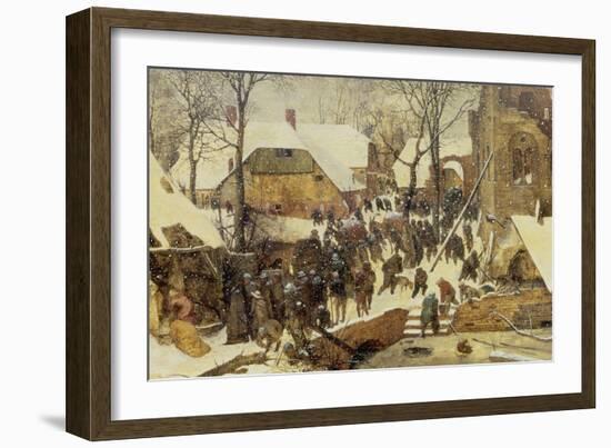 The Adoration of the Magi in the Snow, 1567-Pieter Bruegel the Elder-Framed Giclee Print