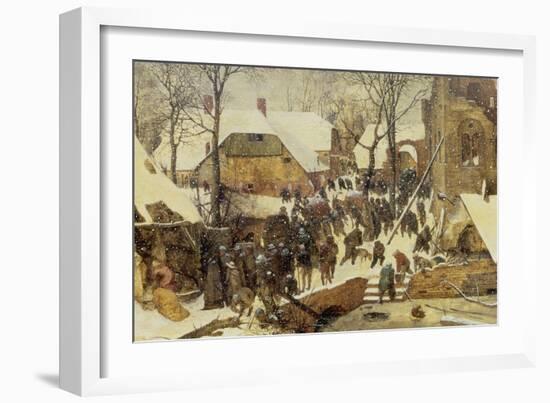 The Adoration of the Magi in the Snow, 1567-Pieter Bruegel the Elder-Framed Giclee Print