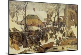 The Adoration of the Magi in the Snow, 1567-Pieter Bruegel the Elder-Mounted Giclee Print