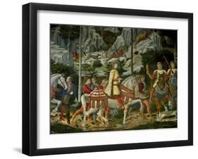 The Adoration of the Magi. Lorenzo il Magnifico. Close-up of Lorenzo il Magnifico and his courtiers-Benozzo Gozzoli-Framed Giclee Print