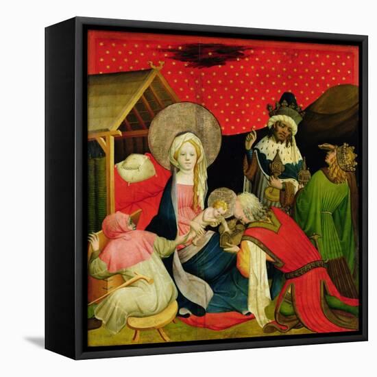 The Adoration of the Magi, Panel from St. Thomas Altar from St. John's Church, Hamburg, Begun 1424-Master Francke-Framed Stretched Canvas