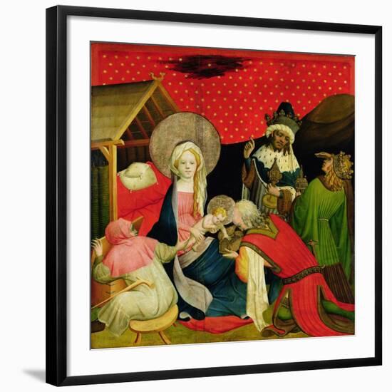 The Adoration of the Magi, Panel from St. Thomas Altar from St. John's Church, Hamburg, Begun 1424-Master Francke-Framed Giclee Print