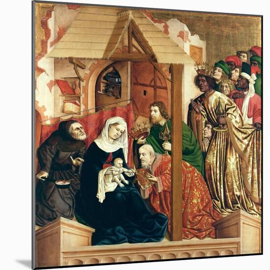 The Adoration of the Magi, the Wings of the Wurzach Altar, 1437-Hans Multscher-Mounted Premium Giclee Print