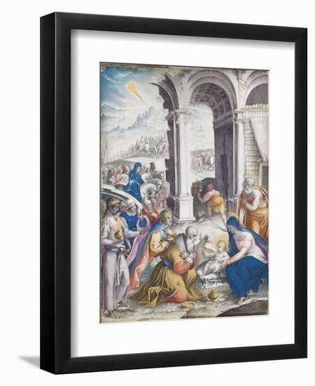The Adoration of the Magi-Giulio Clovio-Framed Premium Giclee Print