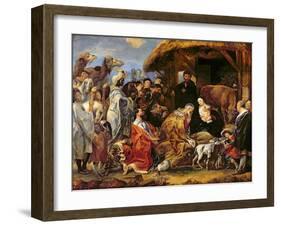 The Adoration of the Magi-Jacob Jordaens-Framed Giclee Print