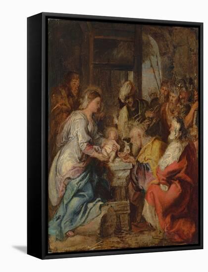 The Adoration of the Magi-Peter Paul Rubens-Framed Stretched Canvas