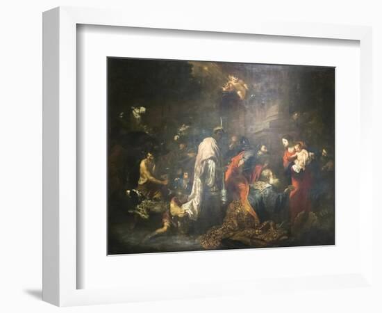 The Adoration of the Magii, Vincenzo Malo, 1605-1650, Vatican Museums, Rome, Italy-null-Framed Giclee Print