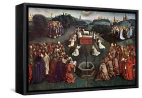 'The Adoration of the Mystic Lamb', The Ghent Altarpiece, 1432, (c1900-1920).Artist: Jan van Eyck-Jan Van Eyck-Framed Stretched Canvas