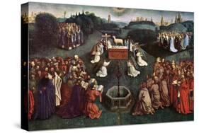 'The Adoration of the Mystic Lamb', The Ghent Altarpiece, 1432, (c1900-1920).Artist: Jan van Eyck-Jan Van Eyck-Stretched Canvas