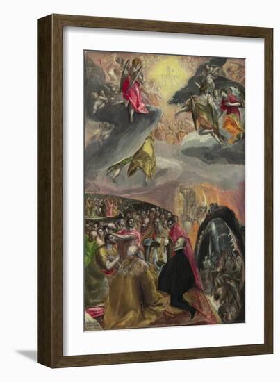 The Adoration of the Name of Jesus, 1570s-El Greco-Framed Giclee Print