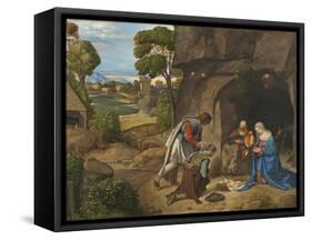 The Adoration of the Shepherds, 1505-10-Giorgione-Framed Stretched Canvas
