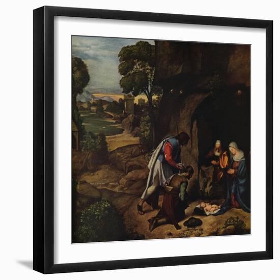 'The Adoration of the Shepherds', 1505-1510-Giorgione-Framed Giclee Print