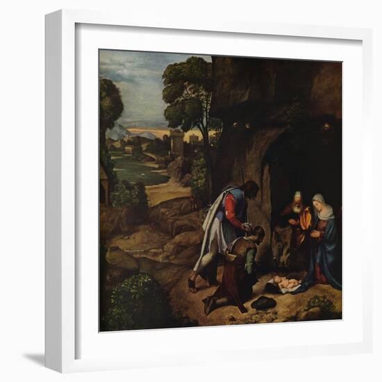 'The Adoration of the Shepherds', 1505-1510-Giorgione-Framed Giclee Print