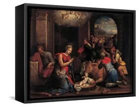 The Adoration of the Shepherds, 1536-1537-Benvenuto Tisi Da Garofalo-Framed Stretched Canvas