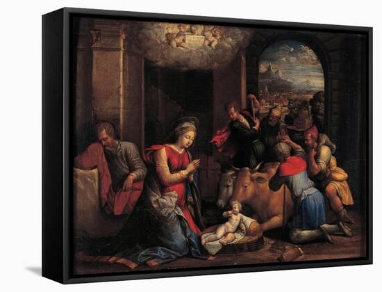 The Adoration of the Shepherds, 1536-1537-Benvenuto Tisi Da Garofalo-Framed Stretched Canvas