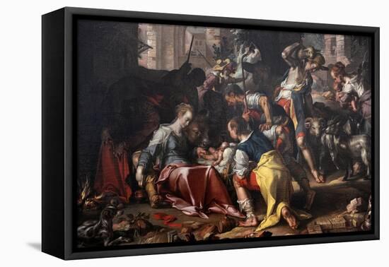 The Adoration of the Shepherds, 1598, by Joachim Wtewael (1566-1638). Netherlands-Joachim Wtewael-Framed Stretched Canvas