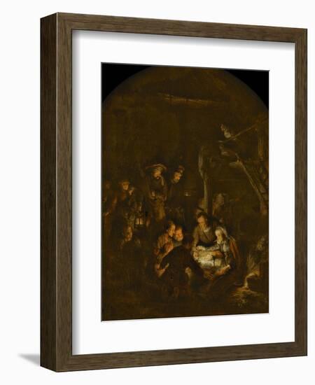 The Adoration of the Shepherds, 1646-Rembrandt van Rijn-Framed Giclee Print