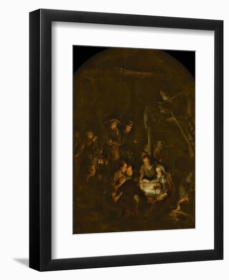 The Adoration of the Shepherds, 1646-Rembrandt van Rijn-Framed Giclee Print