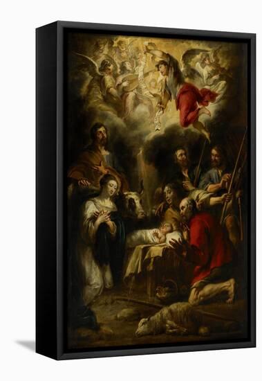 The Adoration of the Shepherds, 1657-Jan Cossiers-Framed Stretched Canvas