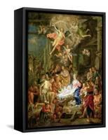 The Adoration of the Shepherds, 1741-Frans Christoph Janneck-Framed Stretched Canvas