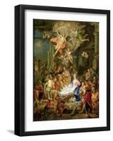 The Adoration of the Shepherds, 1741-Frans Christoph Janneck-Framed Giclee Print