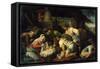 The Adoration of the Shepherds, c.1585-1590-Francesco Bassano-Framed Stretched Canvas