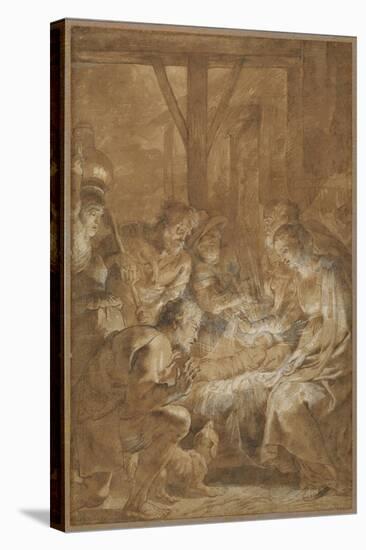 The Adoration of the Shepherds, c.1613-4-Peter Paul Rubens-Stretched Canvas