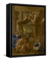 The Adoration of the Shepherds, C. 1633-Nicolas Poussin-Framed Stretched Canvas