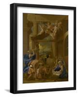 The Adoration of the Shepherds, C. 1633-Nicolas Poussin-Framed Giclee Print