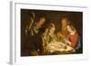 The Adoration of the Shepherds, c.1635-1637-Matthias Stomer-Framed Giclee Print