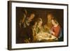 The Adoration of the Shepherds, c.1635-1637-Matthias Stomer-Framed Giclee Print