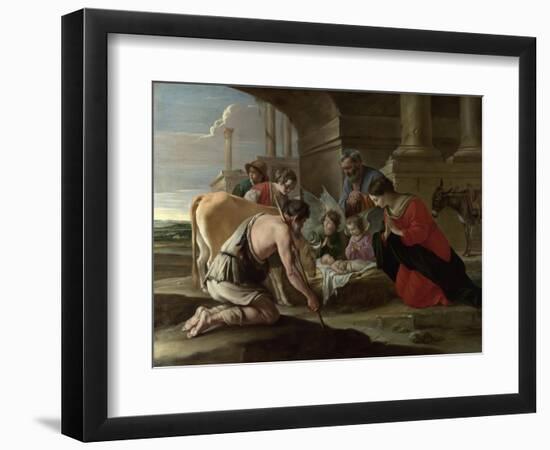 The Adoration of the Shepherds, C. 1640-Louis Le Nain-Framed Giclee Print