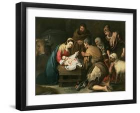 The Adoration of the Shepherds, c.1650-Bartolome Esteban Murillo-Framed Giclee Print