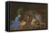 The Adoration of the Shepherds, c.1653-Nicolas Poussin-Framed Stretched Canvas