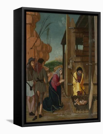 The Adoration of the Shepherds, Ca 1485-Bernardino Butinone-Framed Stretched Canvas