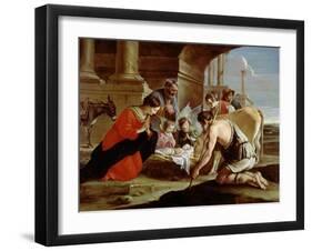 The Adoration of the Shepherds, circa 1638-Antoine & Louis Le Nain-Framed Giclee Print