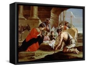 The Adoration of the Shepherds, circa 1638-Antoine & Louis Le Nain-Framed Stretched Canvas