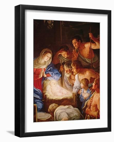The Adoration of the Shepherds, Detail of the Group Surrounding Jesus-Guido Reni-Framed Giclee Print