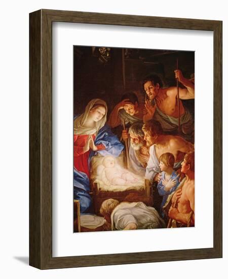 The Adoration of the Shepherds, Detail of the Group Surrounding Jesus-Guido Reni-Framed Giclee Print