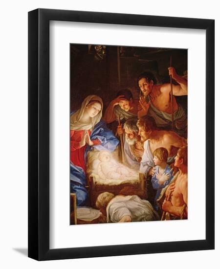 The Adoration of the Shepherds, Detail of the Group Surrounding Jesus-Guido Reni-Framed Giclee Print