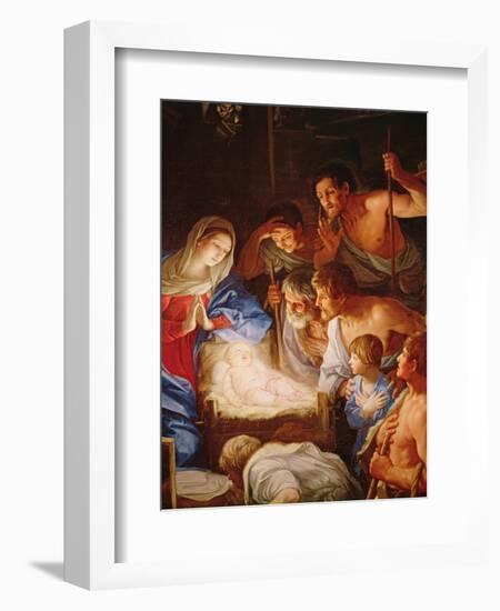 The Adoration of the Shepherds, Detail of the Group Surrounding Jesus-Guido Reni-Framed Giclee Print