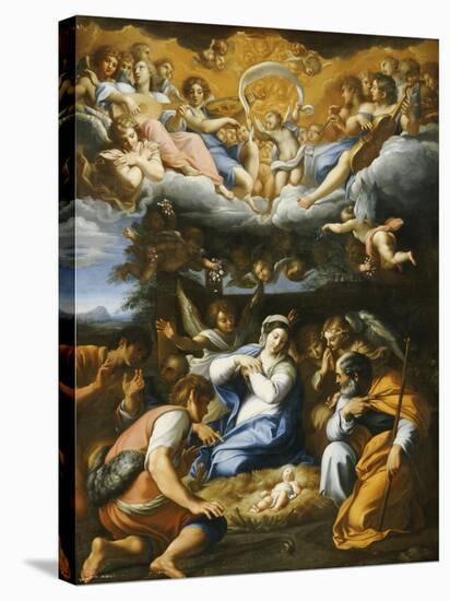 The Adoration of the Shepherds, French School-Annibale Carracci-Stretched Canvas