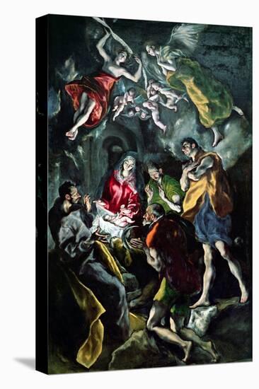The Adoration of the Shepherds, from the Santo Domingo El Antiguo Altarpiece, circa 1603-14-El Greco-Stretched Canvas
