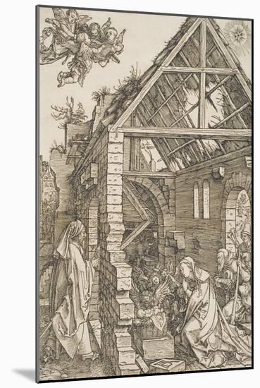 The Adoration of the Shepherds, from the Series "The Life of the Virgin", C.1502-03-Albrecht Dürer-Mounted Giclee Print